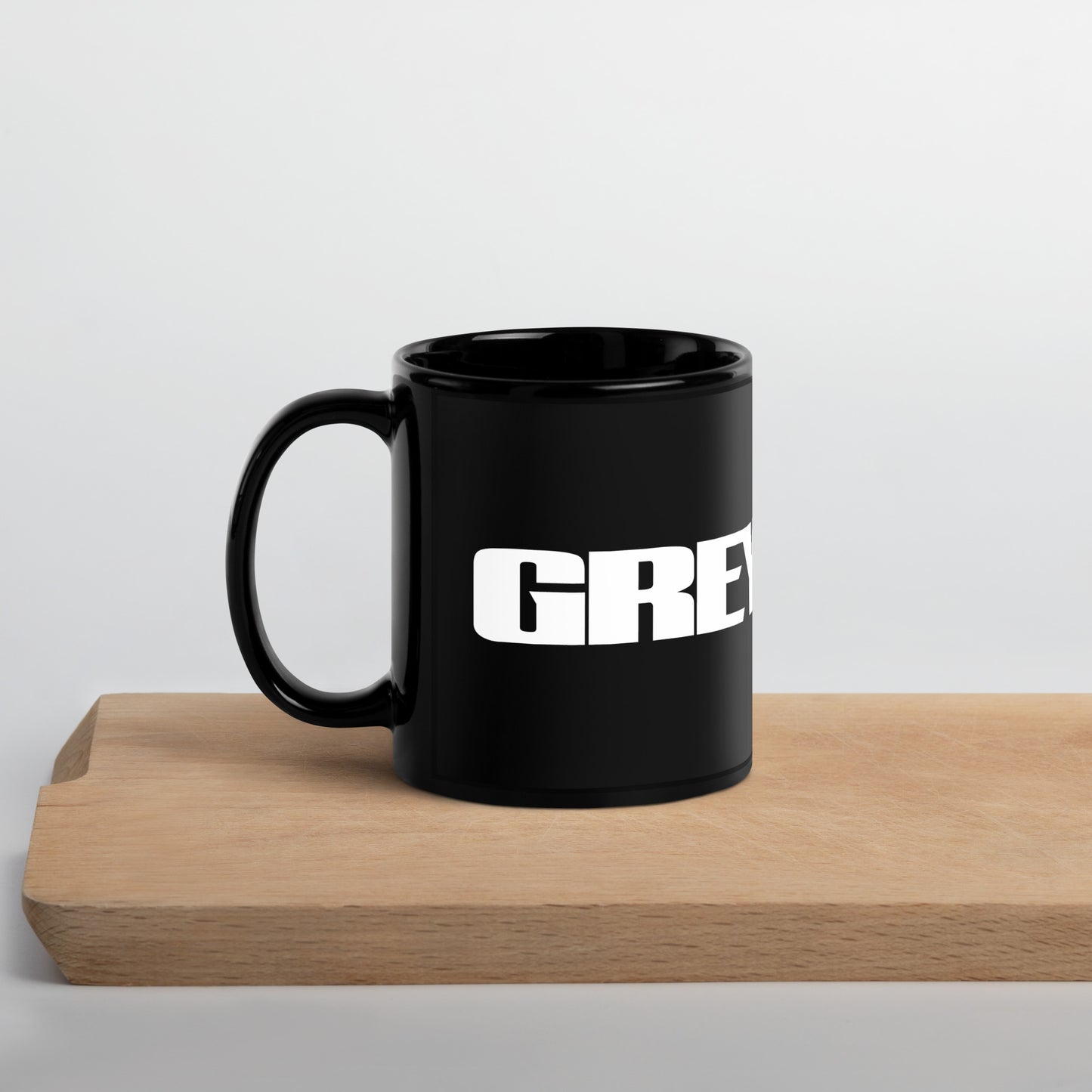 Grey Daze Logo Black Glossy Mug