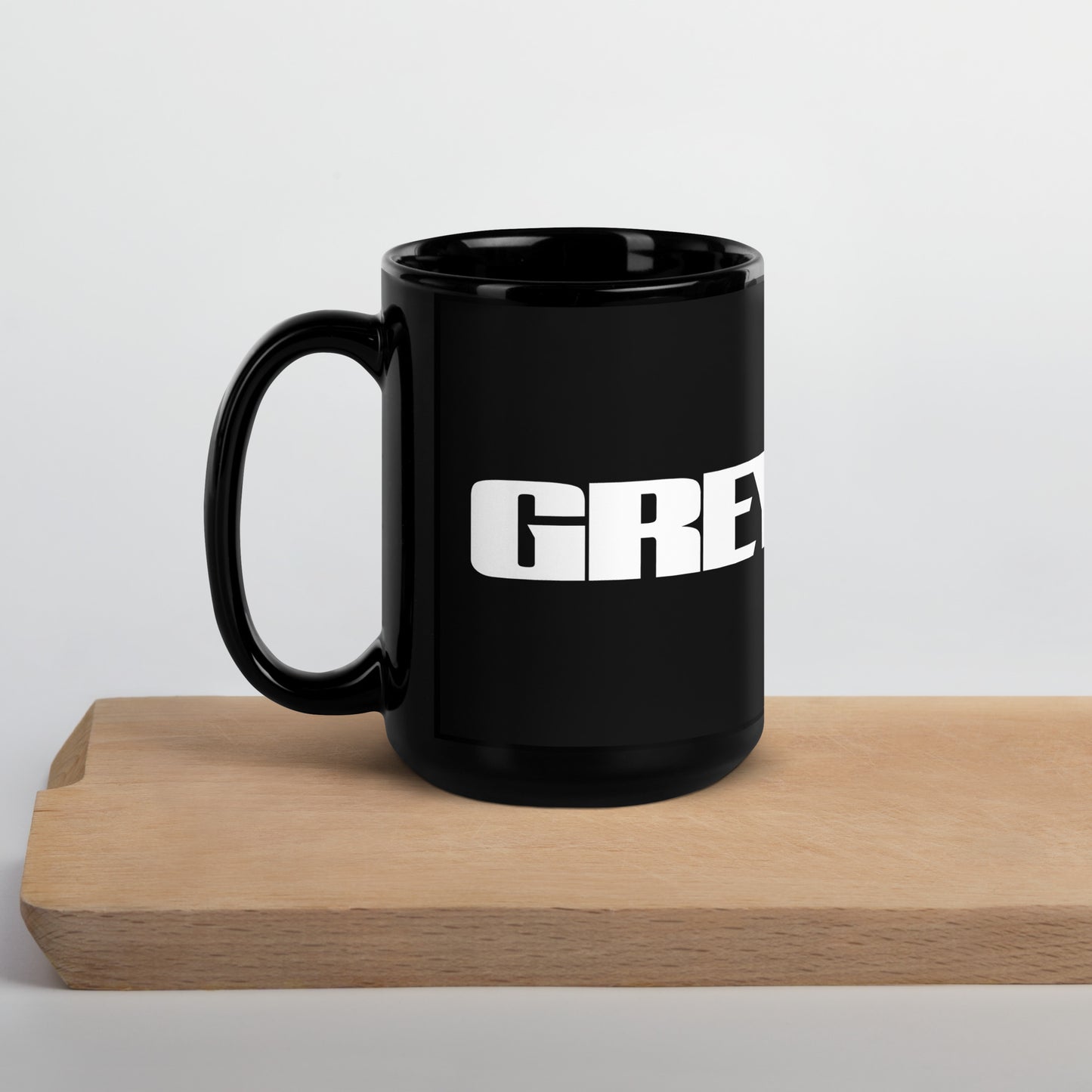 Grey Daze Logo Black Glossy Mug