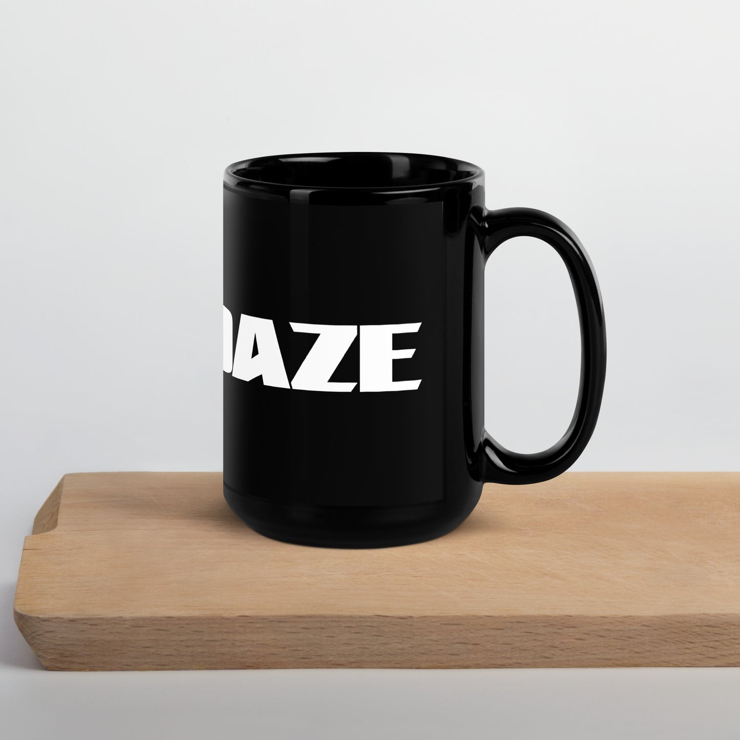 Grey Daze Logo Black Glossy Mug