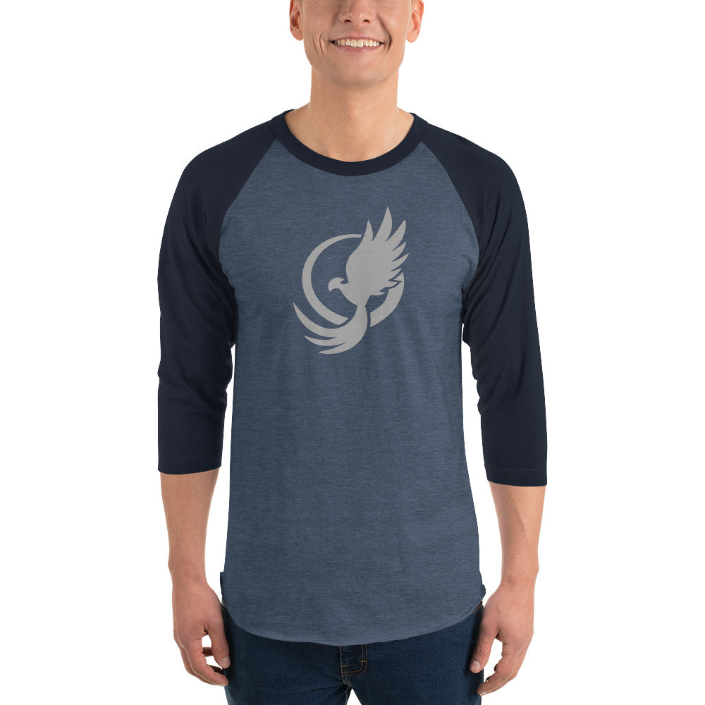 The Phoenix Logo Grey Daze 3/4 sleeve raglan shirt