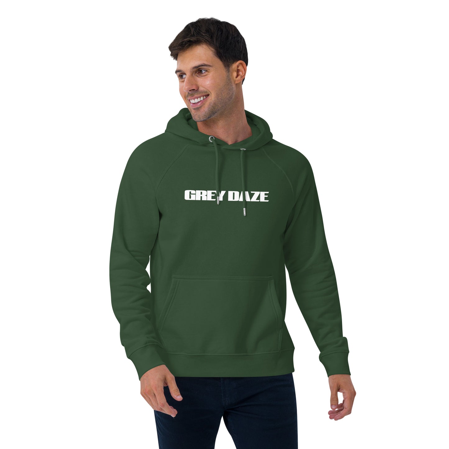 Grey Daze Logo Unisex eco raglan hoodie