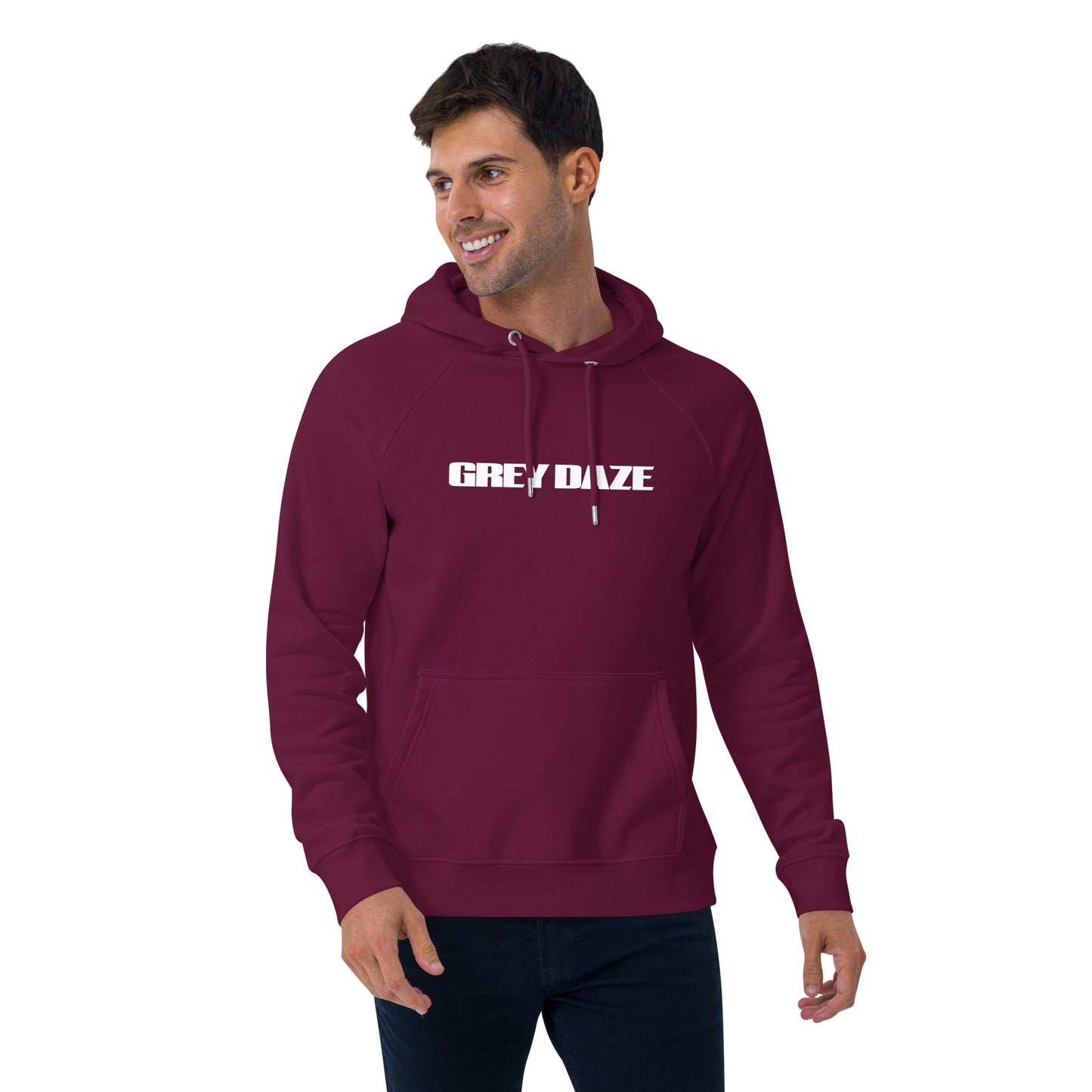 Grey Daze Logo Unisex eco raglan hoodie