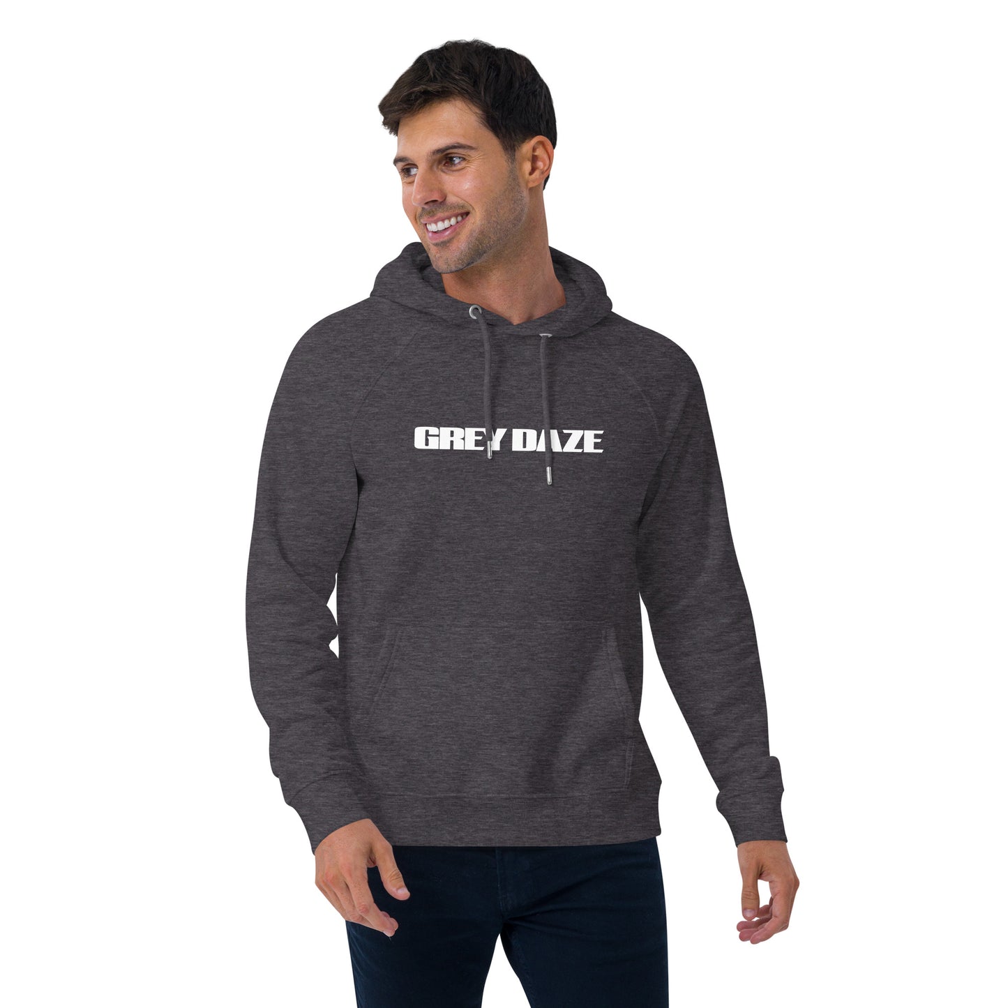 Grey Daze Logo Unisex eco raglan hoodie