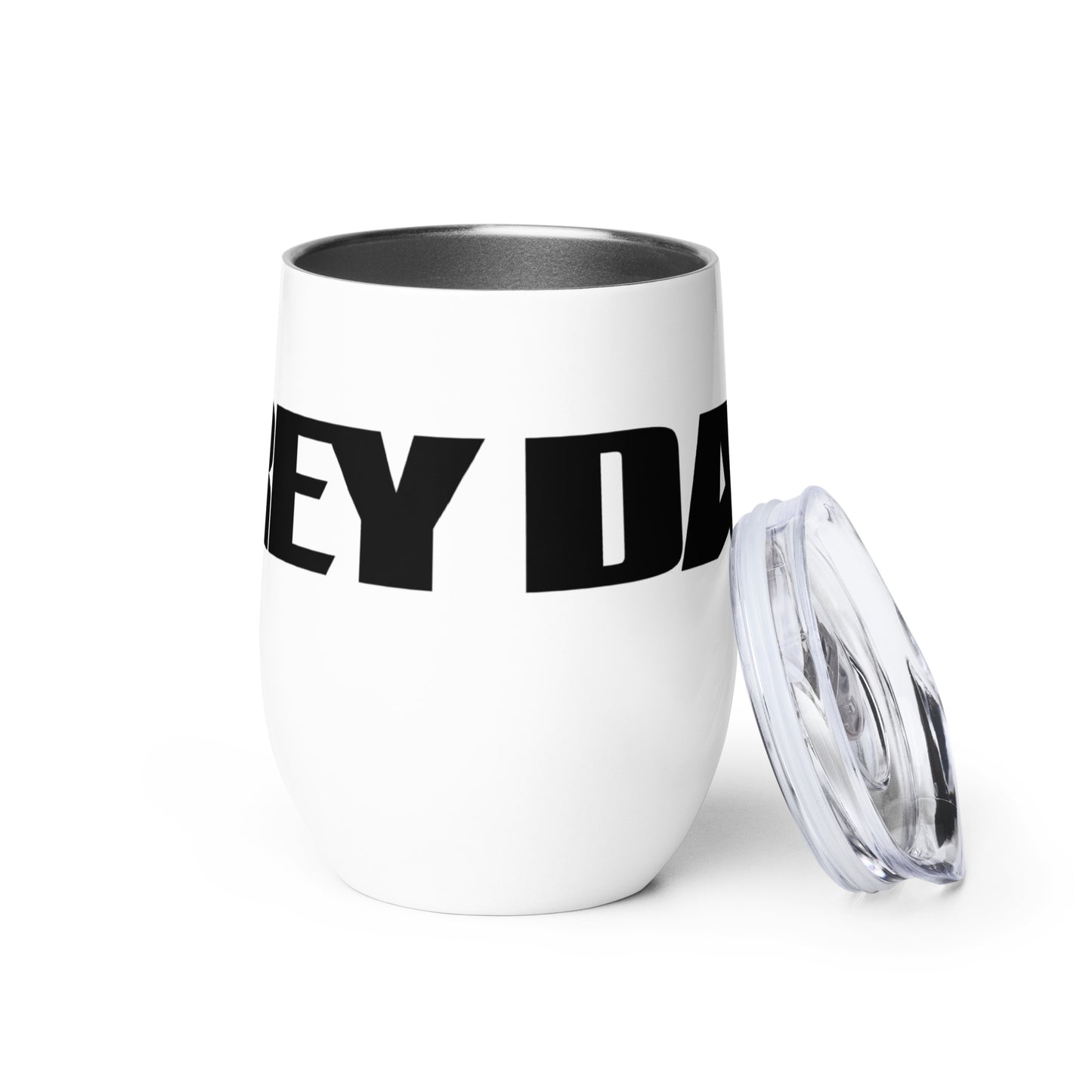 Grey Daze Logo Wine tumbler