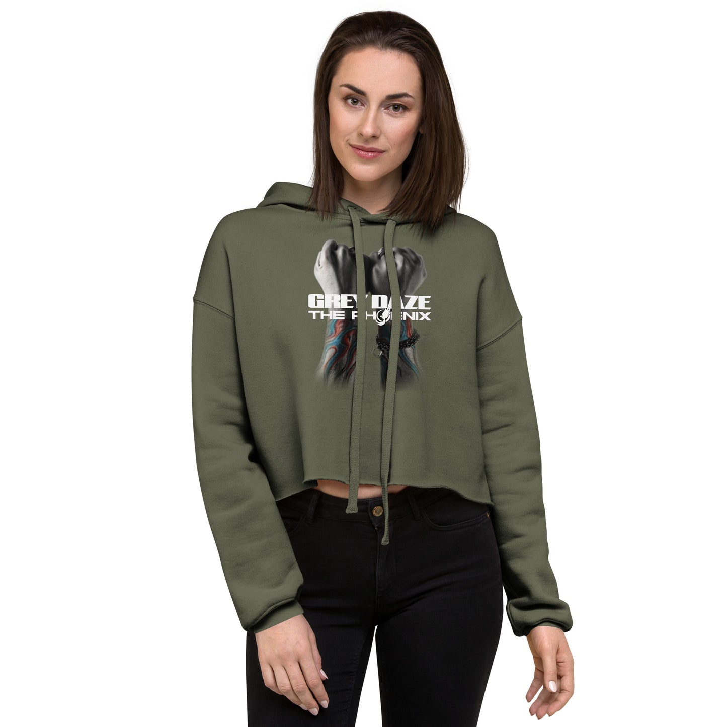The Phoenix Grey Daze Album Cover Crop Hoodie