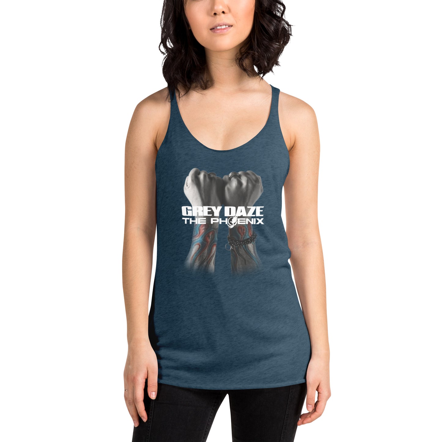 The Phoenix Grey Daze Album Cover Women's Racerback Tank