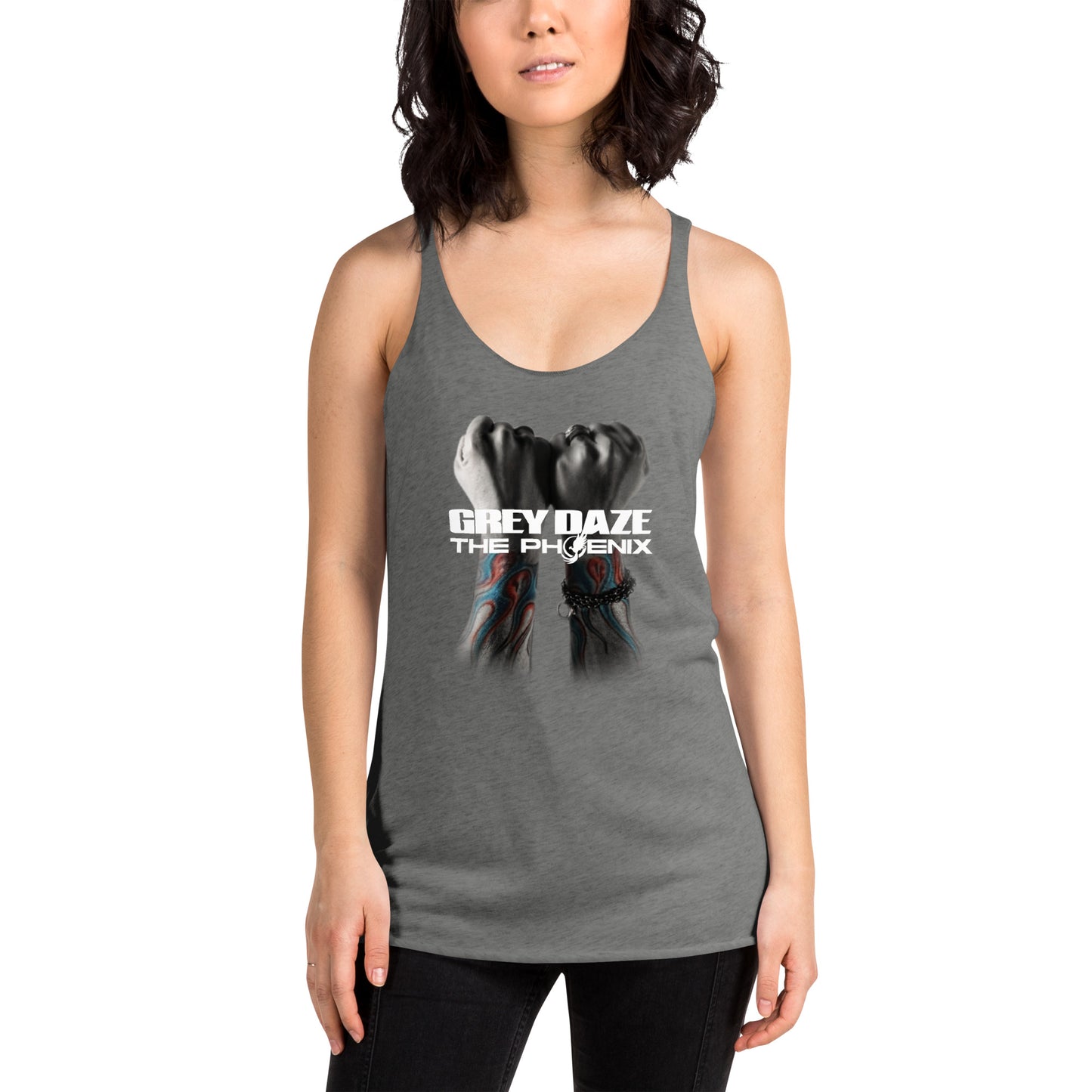 The Phoenix Grey Daze Album Cover Women's Racerback Tank