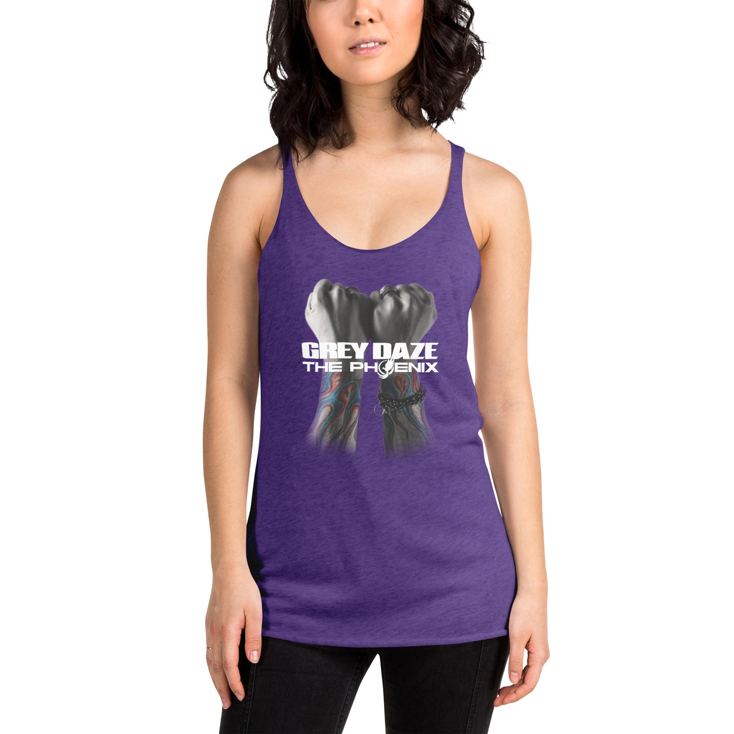 The Phoenix Grey Daze Album Cover Women's Racerback Tank