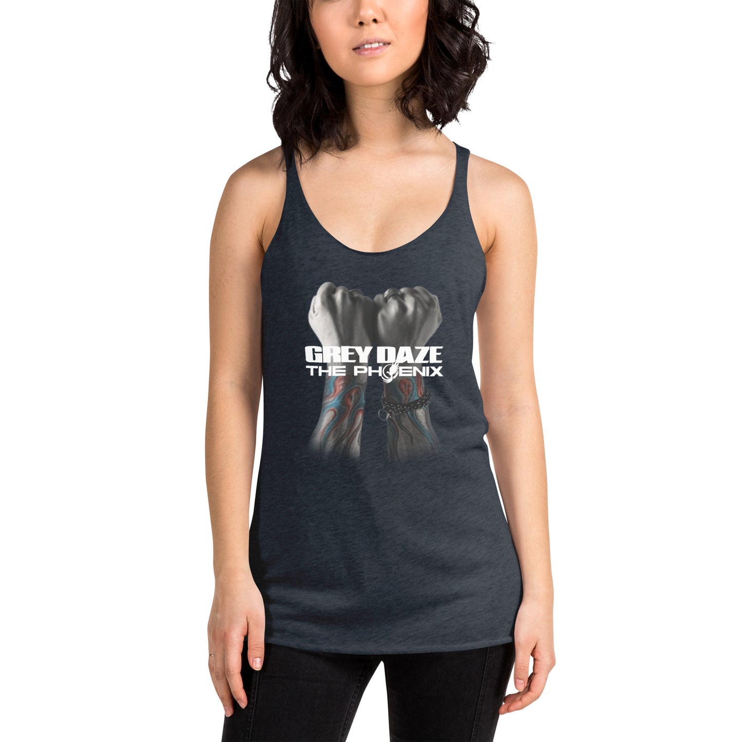 The Phoenix Grey Daze Album Cover Women's Racerback Tank