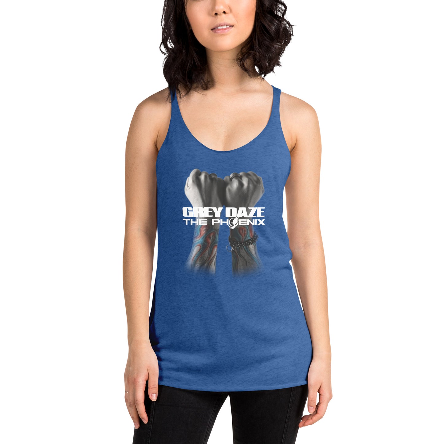 The Phoenix Grey Daze Album Cover Women's Racerback Tank