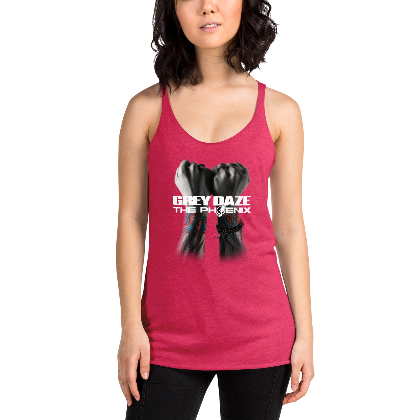 The Phoenix Grey Daze Album Cover Women's Racerback Tank