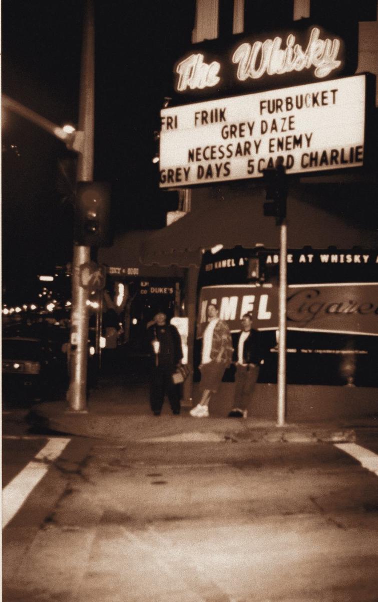 Grey Daze on the Whisky a Go Go marquee