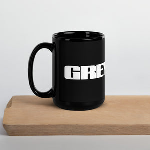 Grey Daze Logo Black Glossy Mug