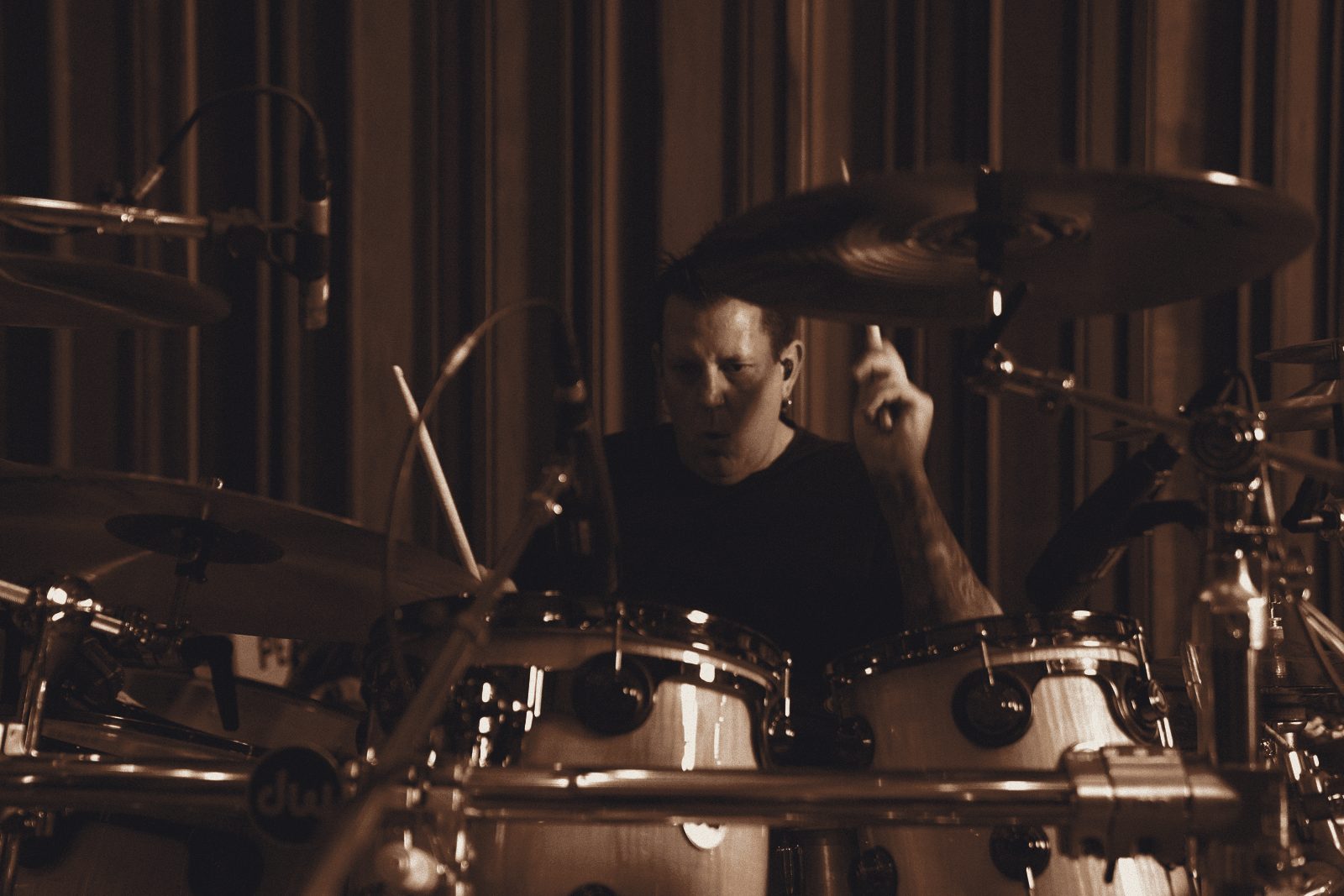 Sean tracking drums